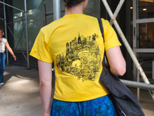 Load image into Gallery viewer, “Piranesi on Broadway” hand-printed T-shirt
