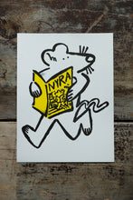 Load image into Gallery viewer, &quot;Reading Rat&quot; Risograph Print
